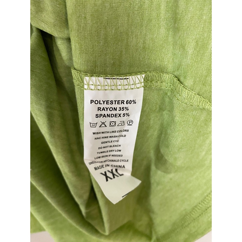 Graphic Tee Women XXL Green Its Fine Im Fine Everything Is Fine Cat - Picture 2 of 6